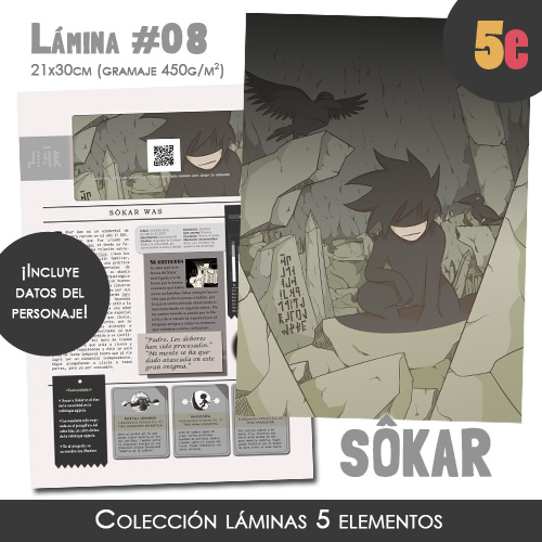 5 elementos lámina de colección