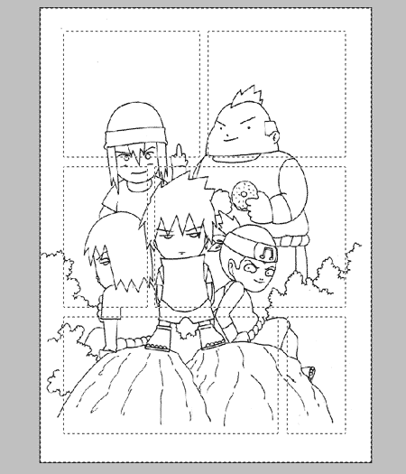 Taller de Manga. Cómo hacer bordes de viñetas Photoshop