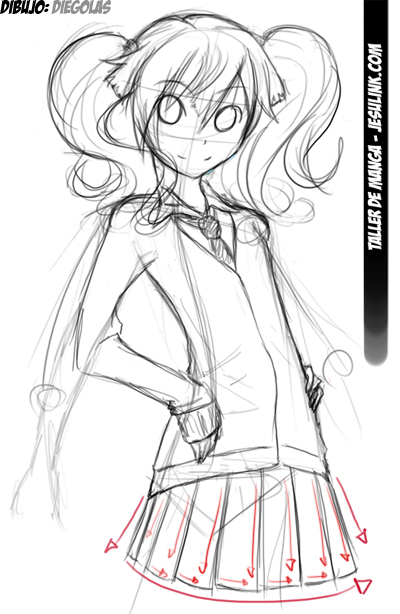 Taller de Manga. Cómo dibujar una chica Manga.
