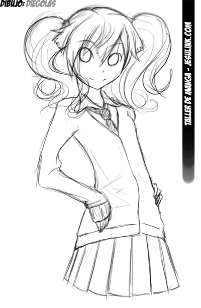 Taller de Manga. Cómo dibujar una chica Manga.