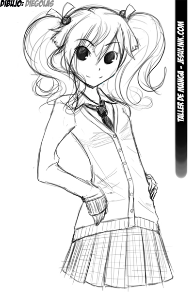 Taller de Manga. Cómo dibujar una chica Manga.